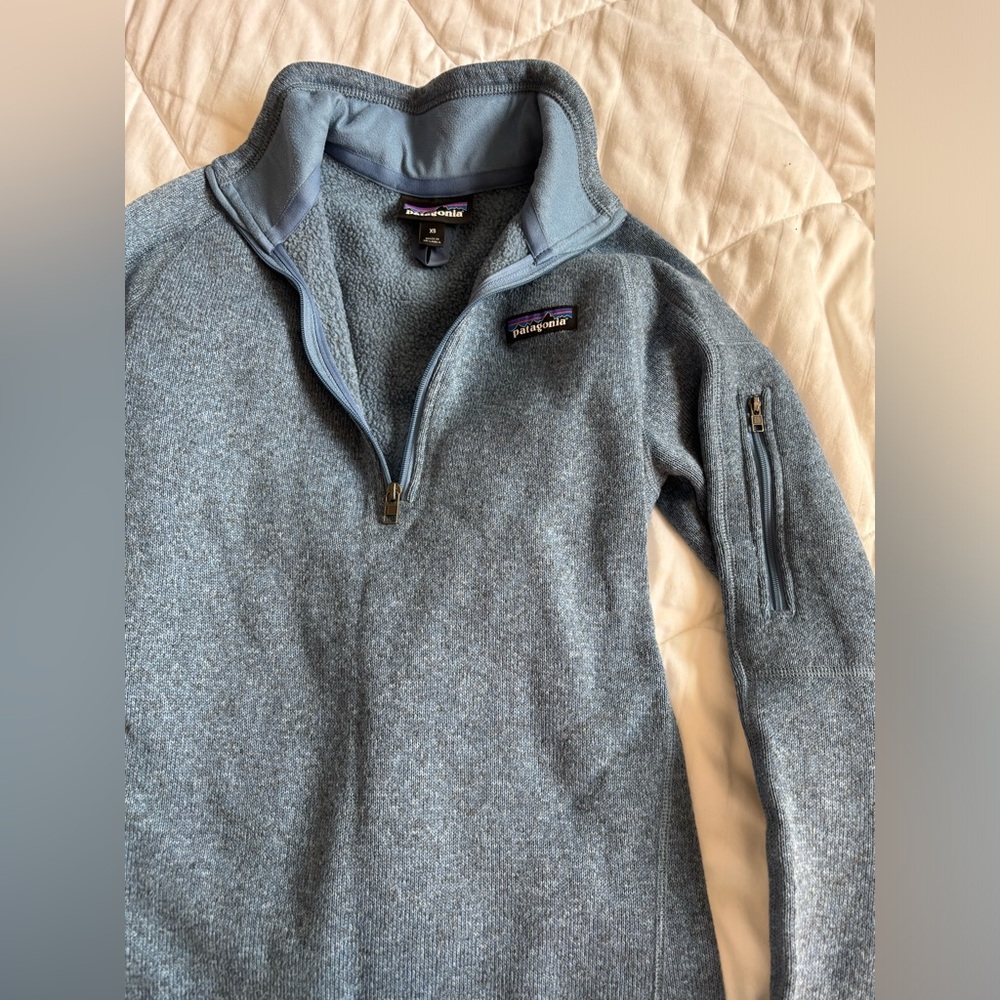 BLUE PATAGONIA BETTER SWEATER 1/4 ZIP